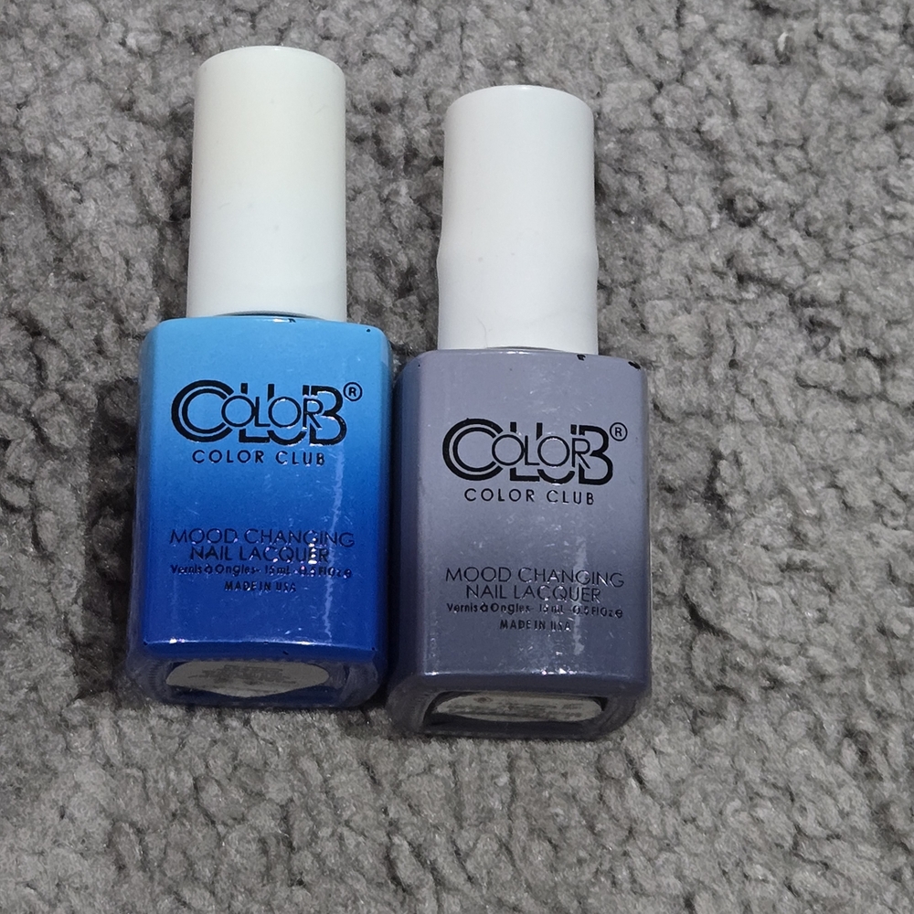 Mood Changing Nail Lacquer Duo - Blue and Gray